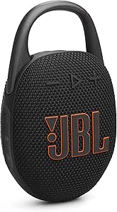 Bocina JBL Clip 5 negra con mosquetón