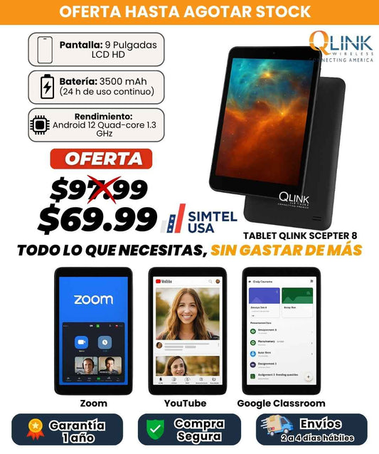 Tablet QLink - tecnologia al alcance de todos